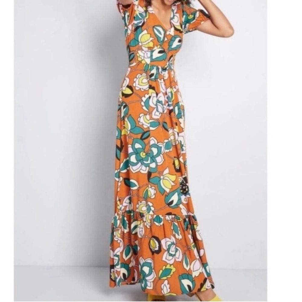 Modcloth Floral Maxi Dress